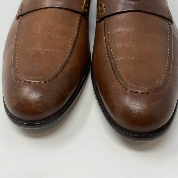 HUGO BOSS Penny Loafers Men\'s Brown Leather Dress Highline Slip On main image 5